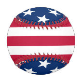 米国国旗の星とストライプ 野球ボール (正面)