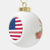 米国国旗の星アメリカストライプ愛国的な休日 セラミックボールオーナメント (右)