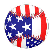 米国国旗の星条旗 野球ボール (裏面)