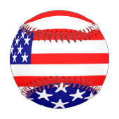米国国旗の星条旗 野球ボール (正面)