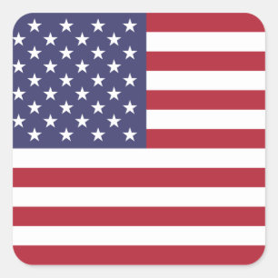 米国国旗の正方形のステッカー スクエアシール