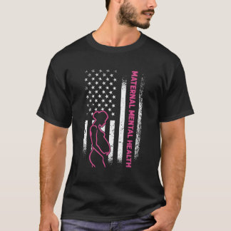 米国国旗の母体のTAL健康認識度 Tシャツ