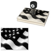 米国国旗の波打ち ラバースタンプ (押印)