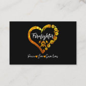 米国国旗の消防士の赤い消防士 名刺 (裏面)