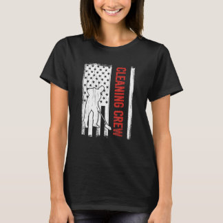 米国国旗の清掃クルー第4回7月カストディアンクル Tシャツ