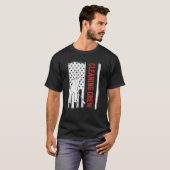 米国国旗の清掃クルー第4回7月カストディアンクル Tシャツ (正面フル)