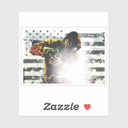 米国国旗の溶接機 シール (シート)