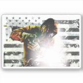 米国国旗の溶接機 シール (正面)