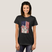 米国国旗の熟練労働者 – 労働日熟練組合W Tシャツ (正面フル)