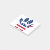 米国国旗の犬のポープリント ポストイット (アングル)