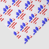 米国国旗の犬のポープリント 薄葉紙 (詳細)