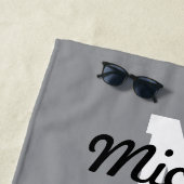 米国国旗の狩りと魚釣りをテーマ ビーチタオル (インサイチュ)