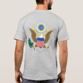 米国国旗の独立性お祝い Tシャツ (裏面)
