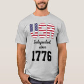 米国国旗の独立性お祝い Tシャツ (正面)