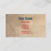 米国国旗の独立性 名刺 (裏面)