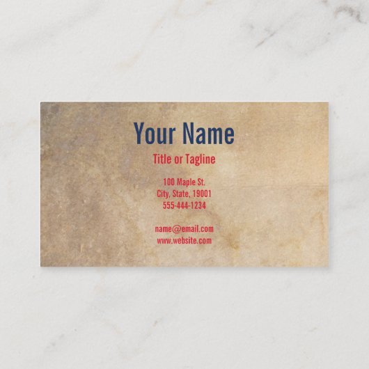 米国国旗の独立性 名刺 (裏面)