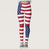 米国国旗の独立記念日 レギンス (正面)