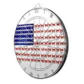 米国国旗の猫が赤く白く青い ダーツボード (正面右)