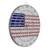 米国国旗の猫が赤く白く青い ダーツボード (正面左)