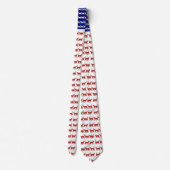 米国国旗の猫が赤く白く青い ネクタイ (裏面)