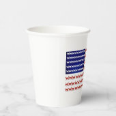 米国国旗の猫が赤く白く青い 紙コップ (右)