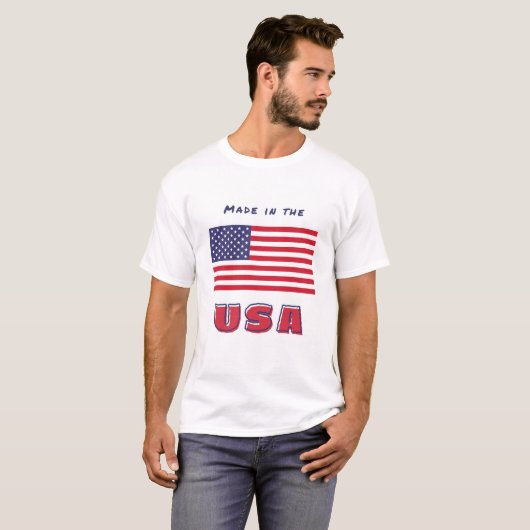 米国国旗の男子Tシャツ Tシャツ (正面フル)