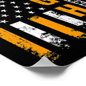 米国国旗の白血病認識度がんを克服した人と戦う ポスター (角)