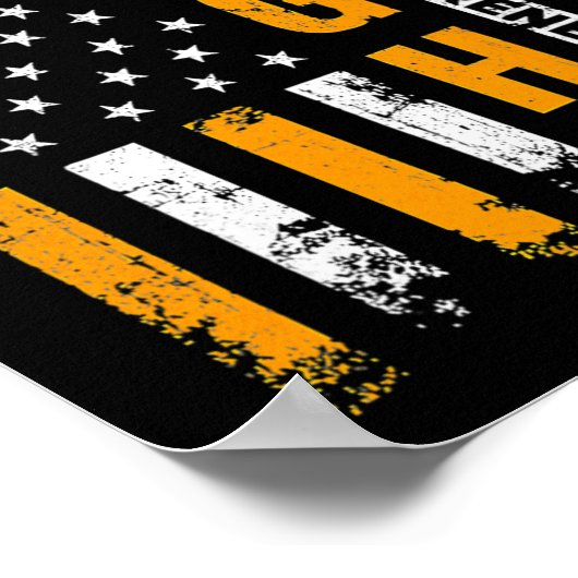 米国国旗の白血病認識度がんを克服した人と戦う ポスター (角)