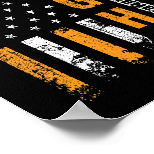 米国国旗の白血病認識度がんを克服した人と戦う ポスター (角)