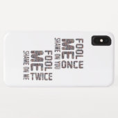 米国国旗の白黒ヴィンテージレトロ Case-Mate iPhoneケース (裏面(横))