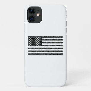 米国国旗の白黒ヴィンテージレトロ iPhone 11 ケース