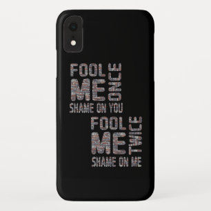 米国国旗の白黒ヴィンテージレトロ iPhone XRケース