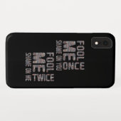 米国国旗の白黒ヴィンテージレトロ Case-Mate iPhoneケース (裏面(横))