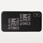 米国国旗の白黒ヴィンテージレトロ Case-Mate iPhoneケース (裏面(横))