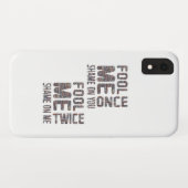 米国国旗の白黒ヴィンテージレトロ Case-Mate iPhoneケース (裏面(横))