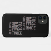 米国国旗の白黒ヴィンテージレトロ Case-Mate iPhoneケース (裏面(横))