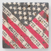 米国国旗の石コースター ストーンコースター (正面)