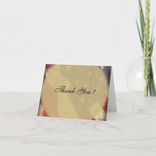 米国国旗の空白のサンキューカード サンキューカード (正面)