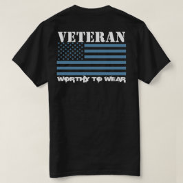 米国国旗の空軍ブルー – 退役軍人-衣服に値する Tシャツ