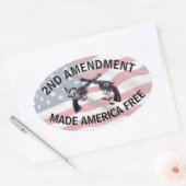 米国国旗の第2補正銃 楕円形シール (封筒)