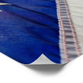 米国国旗の米国赤白青 ポスター (角)