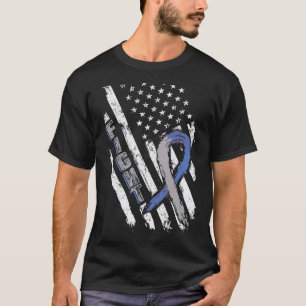 米国国旗の糖尿病型1認識度ファミリーサポート Tシャツ