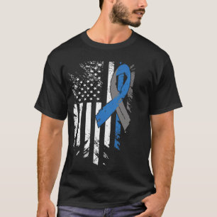 米国国旗の糖尿病型1認識度ファミリーサポート Tシャツ