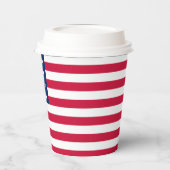 米国国旗の紙カップ – 愛国心 紙コップ (左)