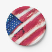米国国旗の紙プレート ペーパープレート (正面)