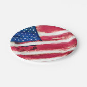 米国国旗の紙プレート ペーパープレート (アングル)