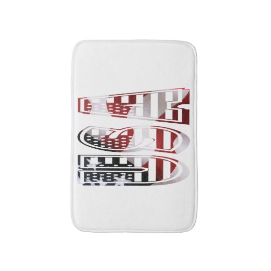 米国国旗の素晴らカラフルしいFab バスマット (正面縦)