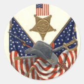 米国国旗の組合、内戦メダルイーグル ラウンドシール (正面)