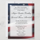 米国国旗の結婚式招待状軍隊テーマ 招待状 (正面)