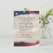 米国国旗の結婚式招待状 招待状 (スタンド正面)